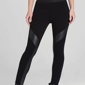 BCBG Luca Legging w/ Faux Leather Detailing XS